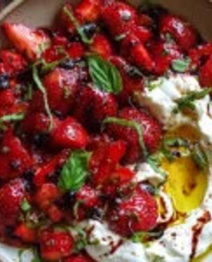 Whipped Feta Dip with Roasted Strawberries