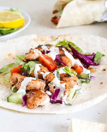 Lunch Chicken Wraps (High Carb) (⚡️683 | 🥯67 | 🍗60 | 🧈18)