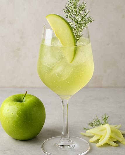 Gruner Apfel-Fenchel-Spritz