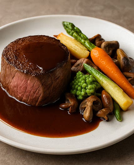 Rinderfilet mit Gemusejus