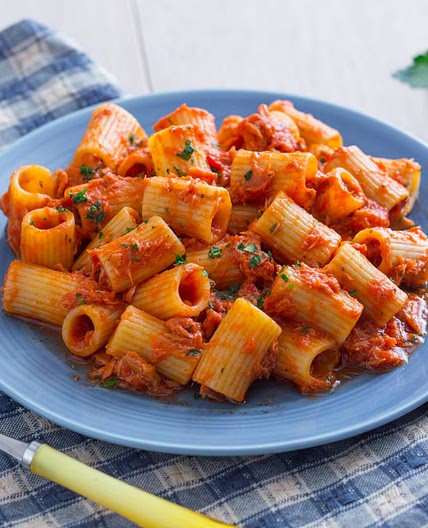 QUICK - tuna pasta 🍝🍝🍝 (720 cal.)