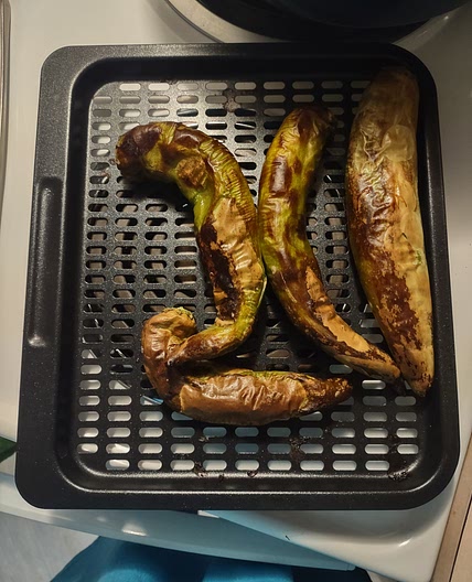 Air Fryer Roasted Hatch Chili's
