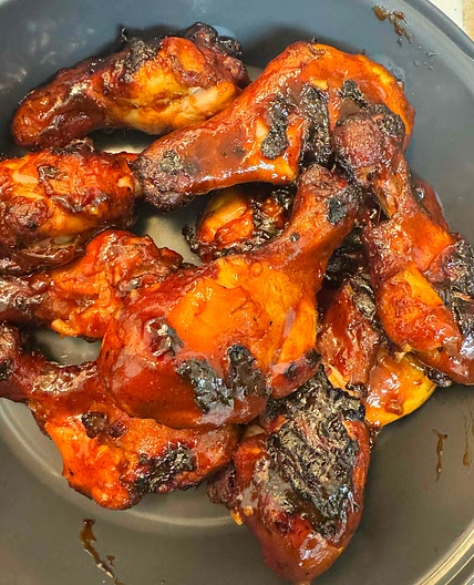 Ninja Woodfire Caribbean BBQ Chicken (Yard-Style Sticky Glaze)