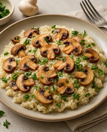 Risotto mit Pilzen und frischen Kräutern