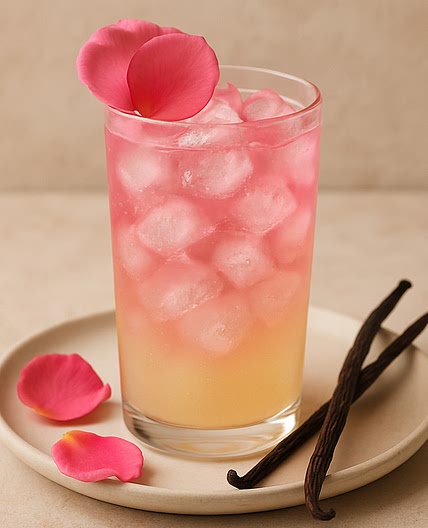 Rosenwasser mit Vanillesirup