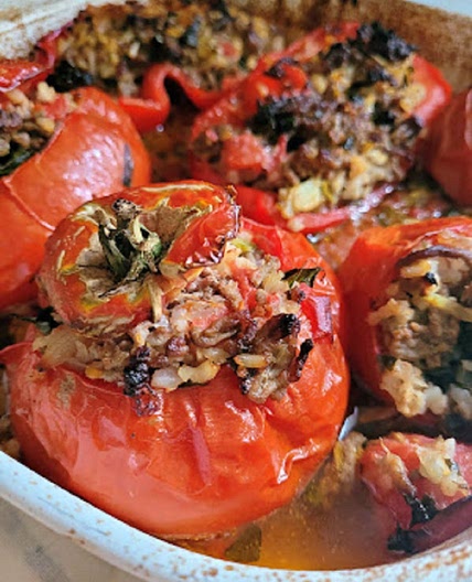 Easy Stuffed Tomatoes and Peppers