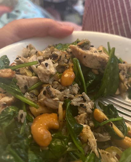 Brown rice chicken bowl