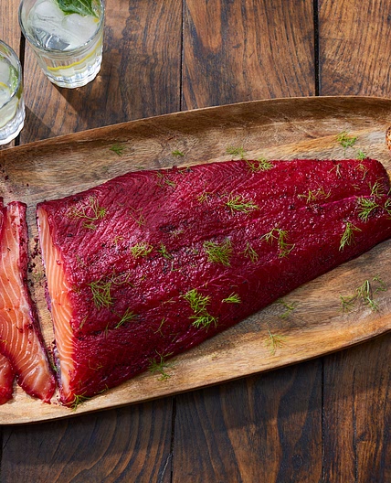 Jamie Oliver's salmon gravadlax