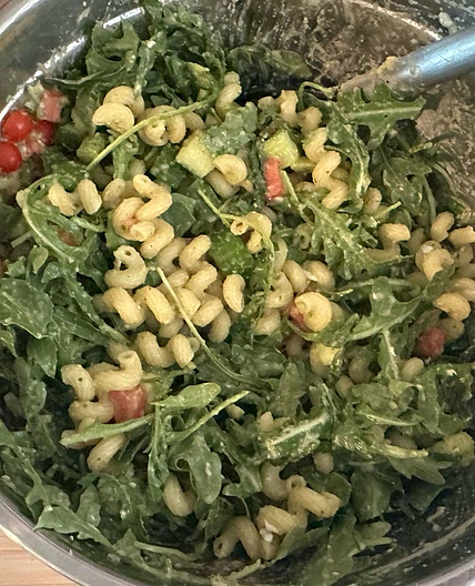Orecchiette Salad With Halloumi Croutons