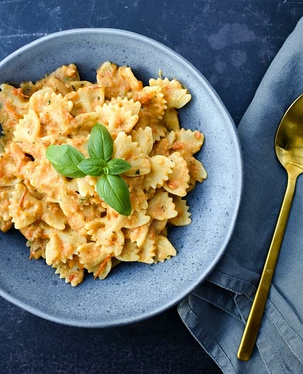 Creamy Roasted Pepper and Silken Tofu Pasta Sauce