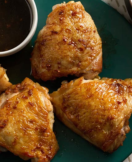 Soy-Brown Sugar-Glazed Chicken Thighs