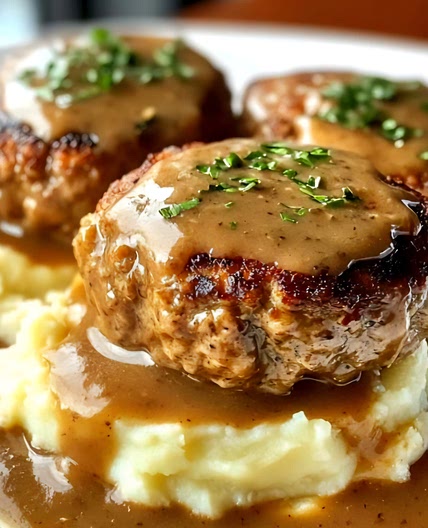 Chicken Patty with Mash and Gravy