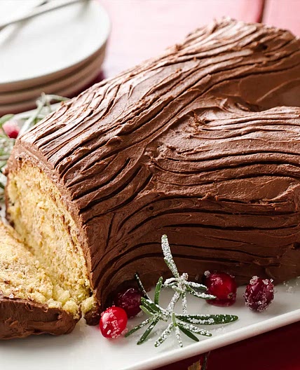 Bûche de Noël with Buttercream Frosting