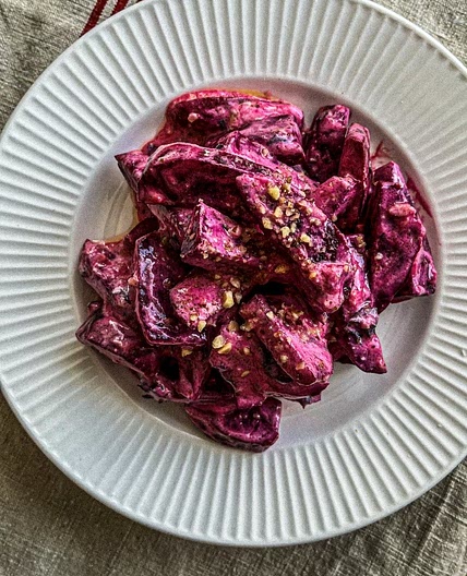 Easy Greek Beet Yogurt Salad (Pantzarosalata)