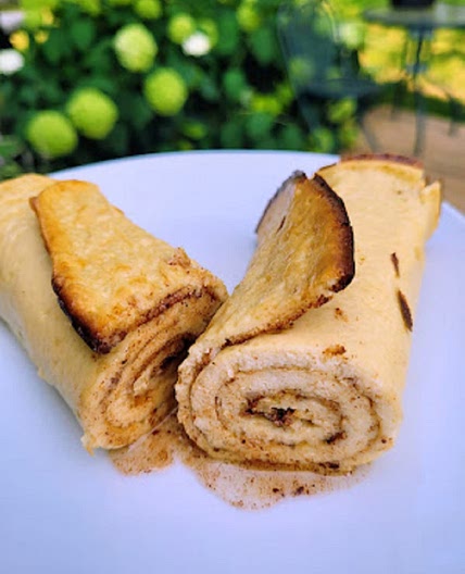 Cottage Cheese Cinnamon Roll Up