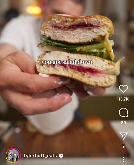 Lemon and herb chicken burger - tyler butts