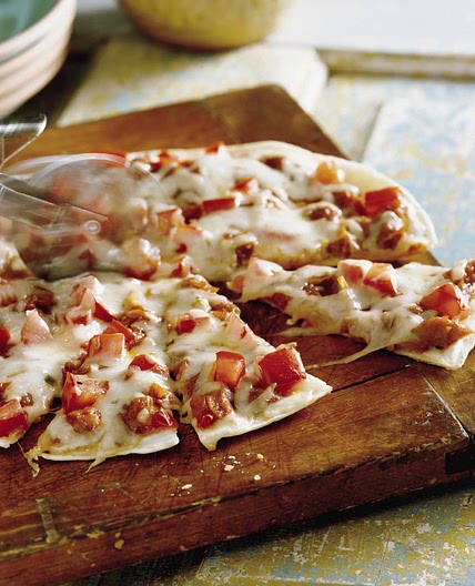 Barbecued Chicken Tortilla Pizzas