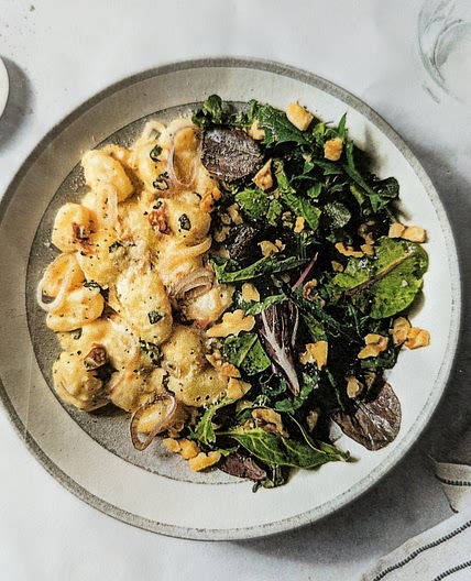 Creamy Sun-Dried Tomato Gnocchi with Sherry Spring Greens