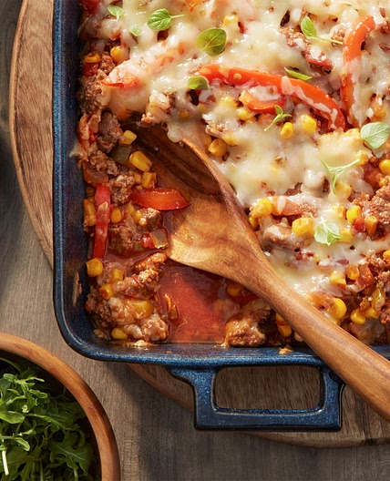 Beef Tortilla Taco Casserole