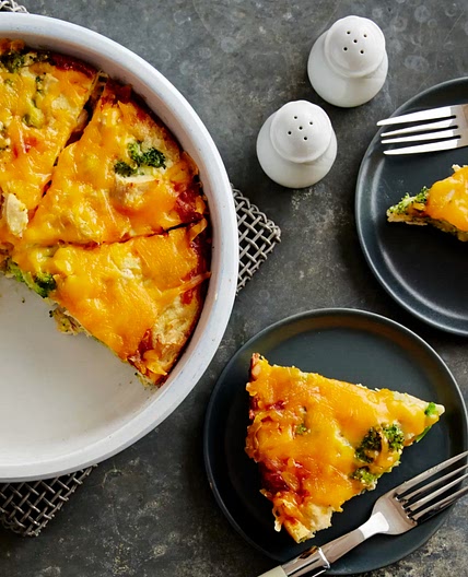 Impossibly Easy Chicken and Broccoli Pie