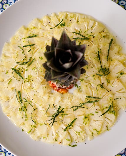 Carpaccio d'ananas exotique