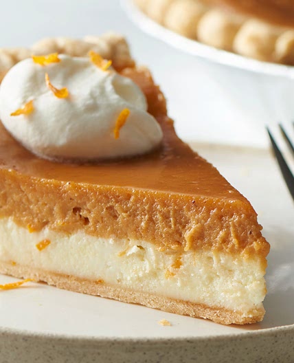 Layered Cream Cheese-Sweet Potato Pie