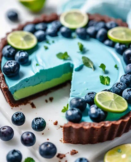 Stunning Blue Lime Tart Recipe