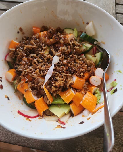 Cucumber roll salad