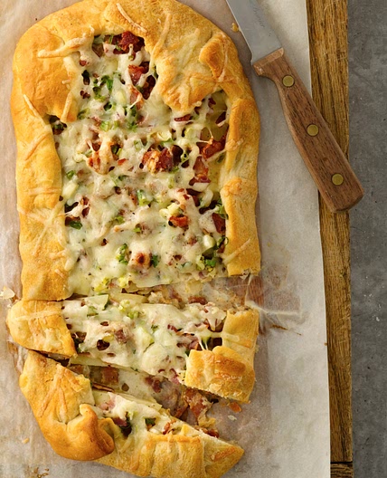 Potato-Onion-Bacon Slab Pie