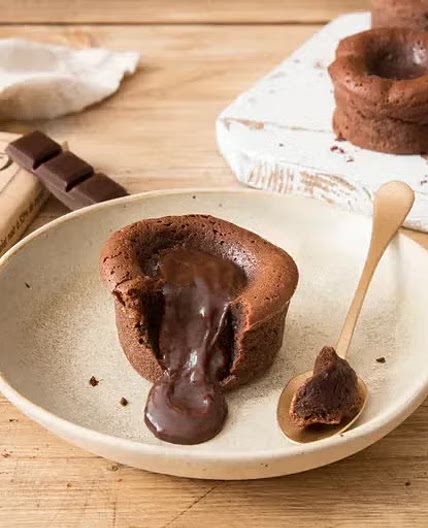 Cœurs coulants au chocolat noir