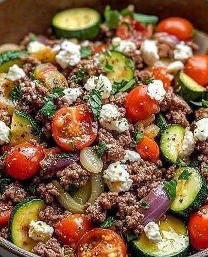 Mediterranean Beef Skillet
