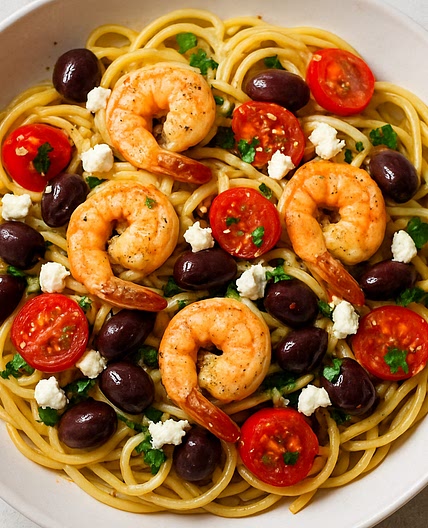 Shrimp Pasta Recipe, Mediterranean-Style