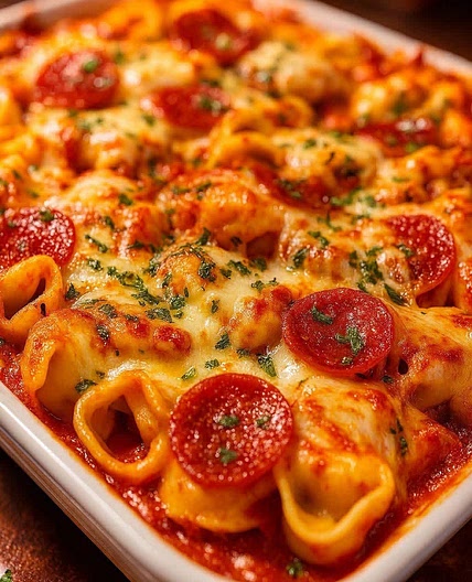 Tortellini Pepperoni Bake