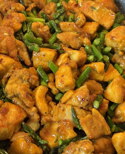 Turmeric-Black Pepper Chicken With Asparagus