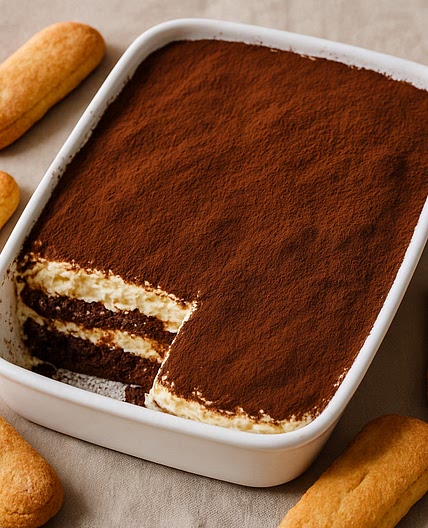 Tiramisu (Schoko), mit selbstgemachtem Löffelbiskuit