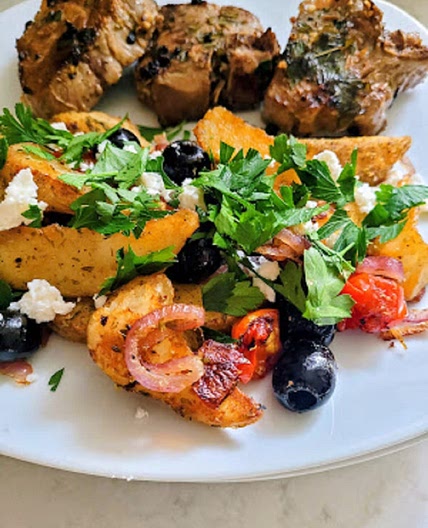 Loaded Mediterranean Potatoes
