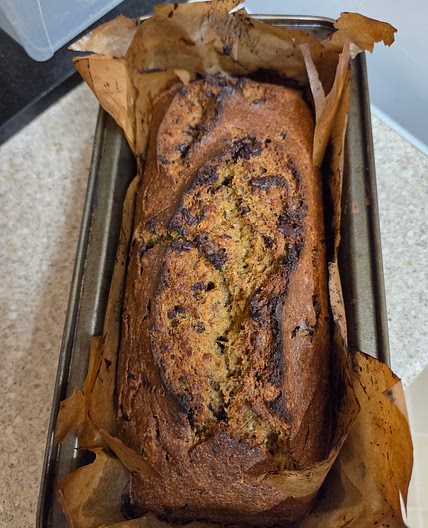 Dark chocolate Banana Bread
