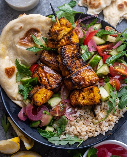 Grilled Tofu Shawarma Bowls