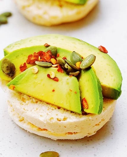 One Minute Keto Mug Bread with Avocado