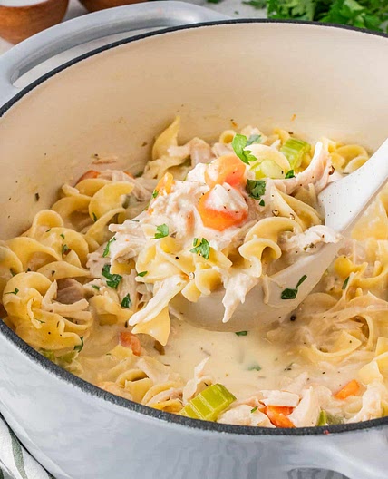 Creamy Chicken Noodle Soup With Rotisserie Chicken