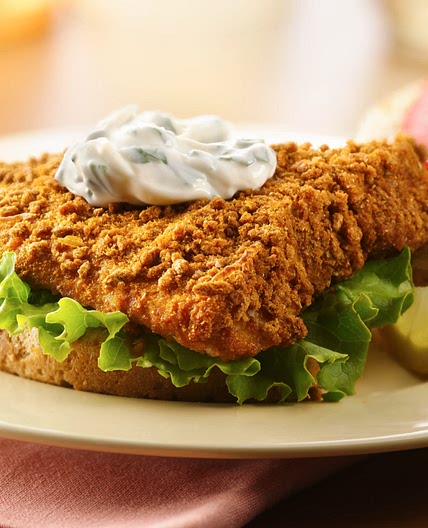 Fish Sandwiches with Lemon-Basil Mayo Sauce