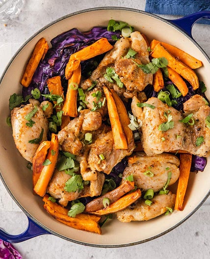 Air-Fryer One Pot Chicken and Vegetables