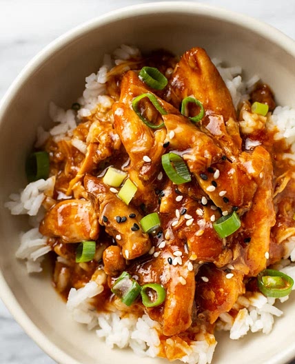 Slow Cooked Honey Garlic Chicken