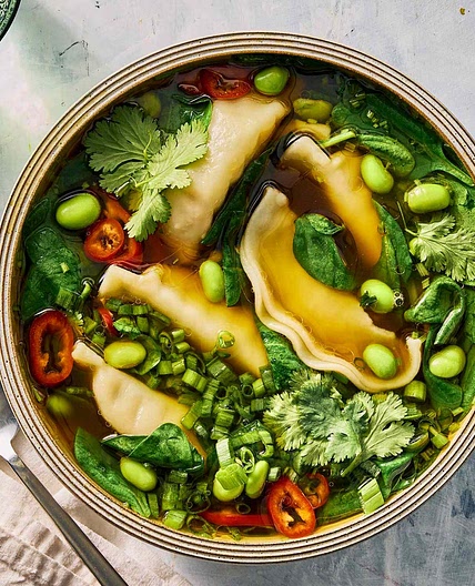 Potsticker & Vegetable Soup