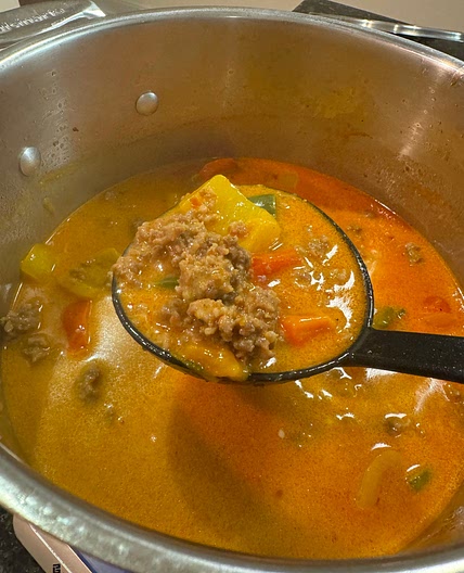 Hot Sausage & Pepper Soup