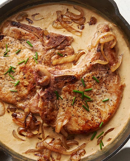 Creamy Smothered Ranch Pork Chops for Two