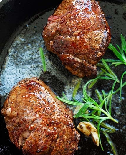 Filet Mignon with Garlic Butter Baste