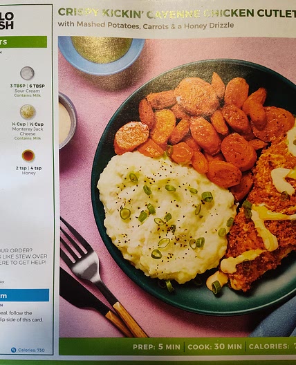 Cayenne chicken cutlets (hello fresh)