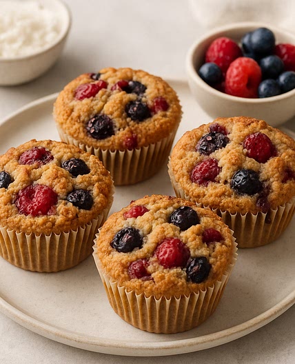 Coconut Flour Fruit Muffins