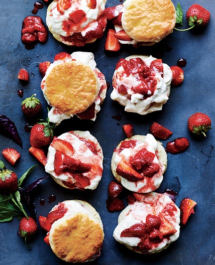 Strawberry-Basil Shortcakes